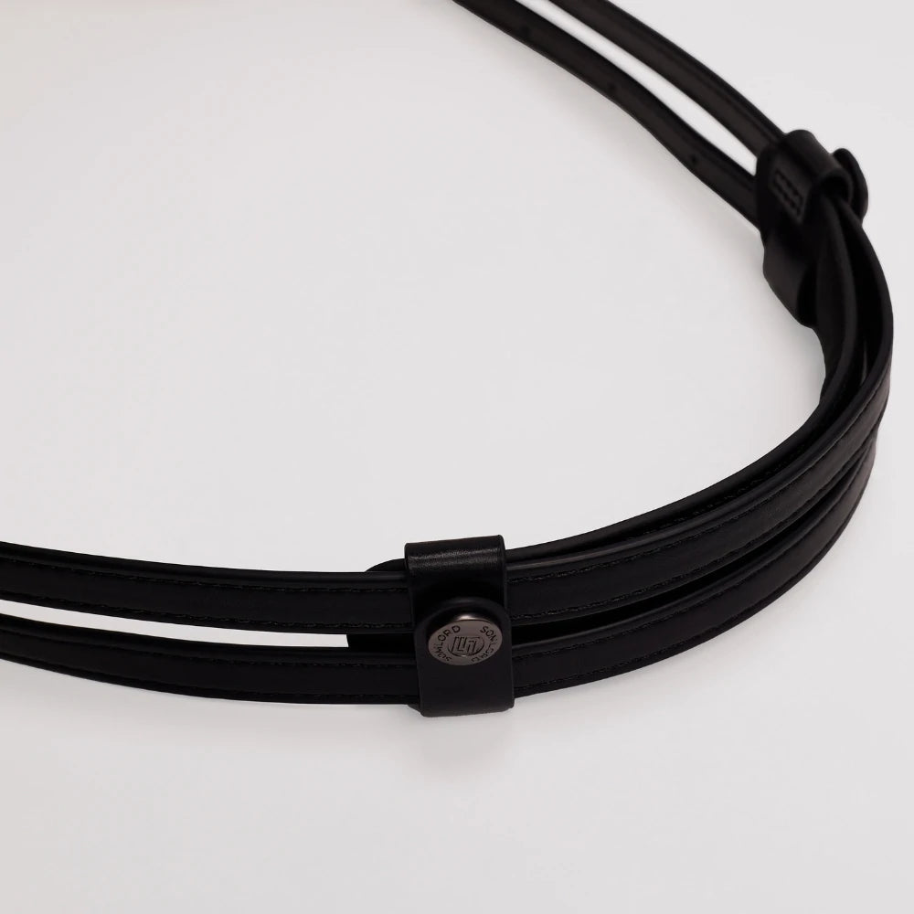 Detailed view of the Somlord Anti-Slip Soft Leather Shoulder Pad, showing dual-strap compatibility and precision stitching for enhanced durability.