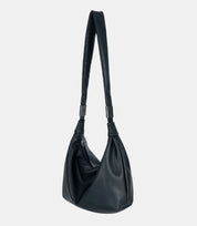 Casual single-shoulder wear – Black Slouchy Cloud Hobo Bag with soft leather draping for an effortless silhouette.