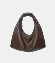 Chocolate Brown Leather Cloud Hobo Bag – classic neutral shade with a soft, slouchy structure for an elegant everyday look.