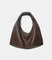 Chocolate Brown Leather Cloud Hobo Bag – classic neutral shade with a soft, slouchy structure for an elegant everyday look.
