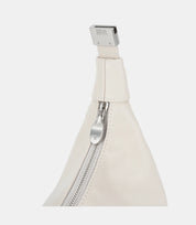 Secure zip closure detail – smooth zipper on the Cloud Hobo Bag ensuring easy access while keeping essentials safe.