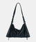 ChicCurve Leather Shoulder Bag in black – elegant and soft leather handbag with a slouchy, crescent silhouette for modern styling.